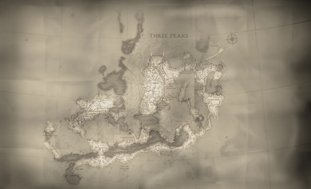 Three Peaks Flintlock: The Siege of Dawn Interactive Map