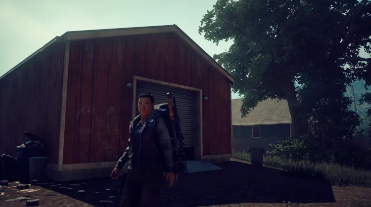 Grungy Red Garage