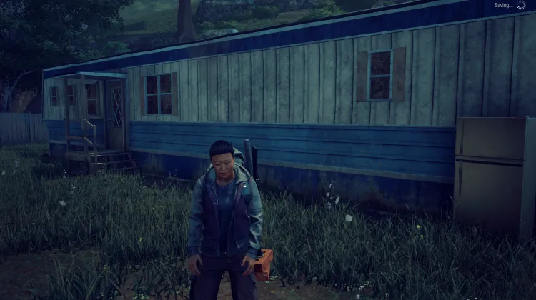 White and Blue Trailer