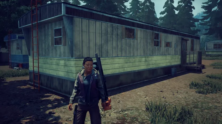 Grungy White Trailer