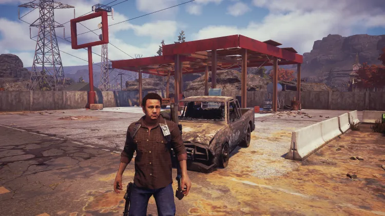 Garage automobile détruit