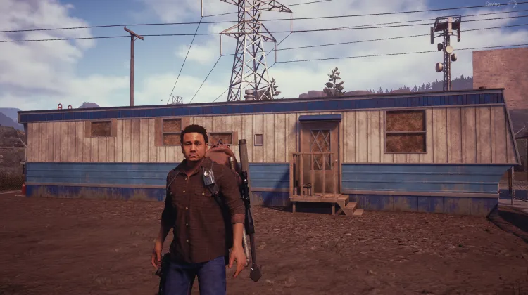 Caravane de l'entrée du pavillon