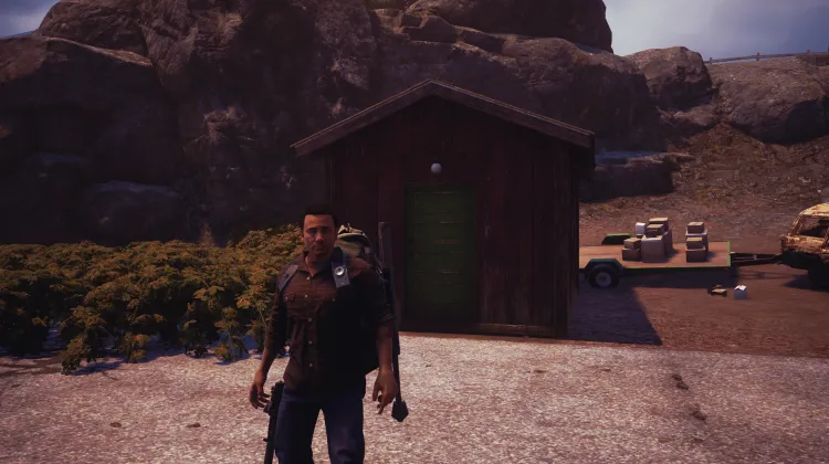 Remise à porte verte