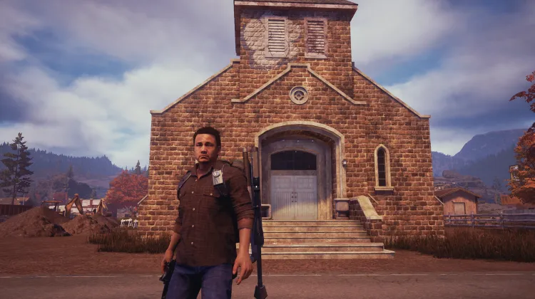 Église près du site de fouilles