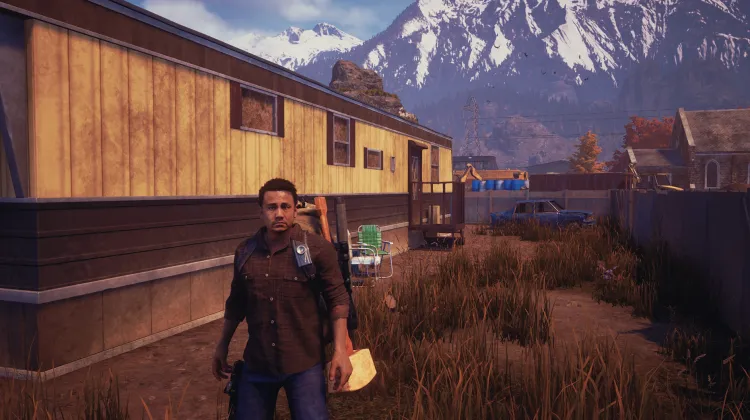 Caravane jaune et noire