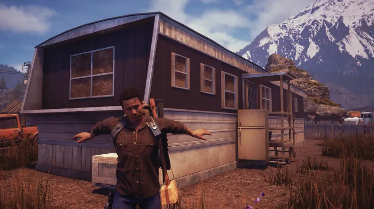 Caravane noire et blanche