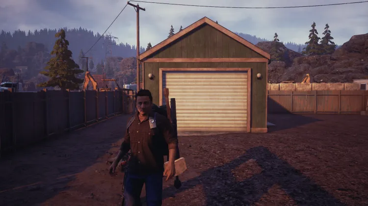 Hangar de stockage vert