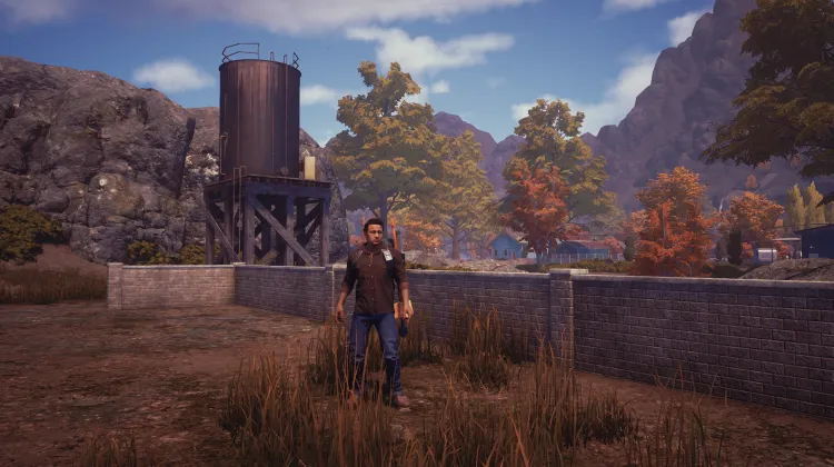 Château d'eau au bord de la rivière