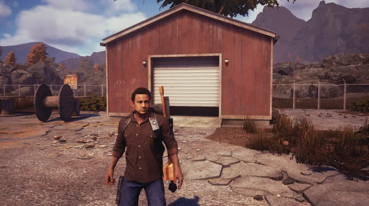 Hangar de fournitures de jardin