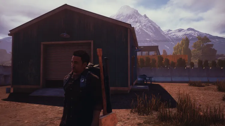 Hangar avec barrière Jersey