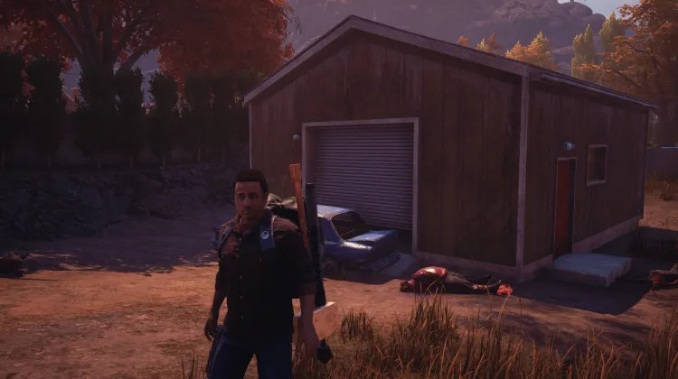 Garage rouge confortable