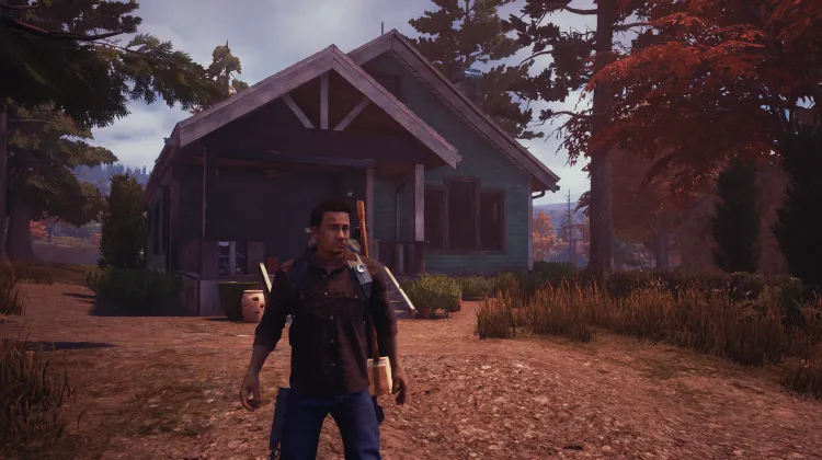 सफेद चिमनी वाला घर