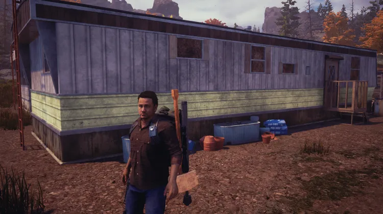 Mobile Home Vert et Blanc