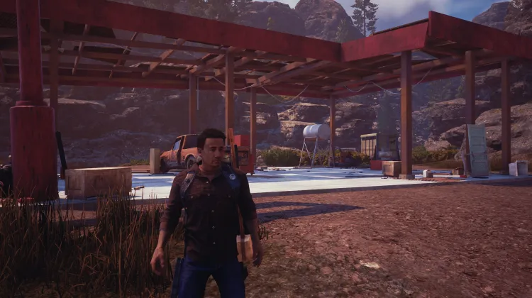 Garage automobile démoli