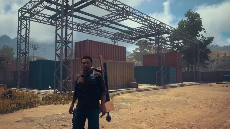 Cour de stockage industrielle