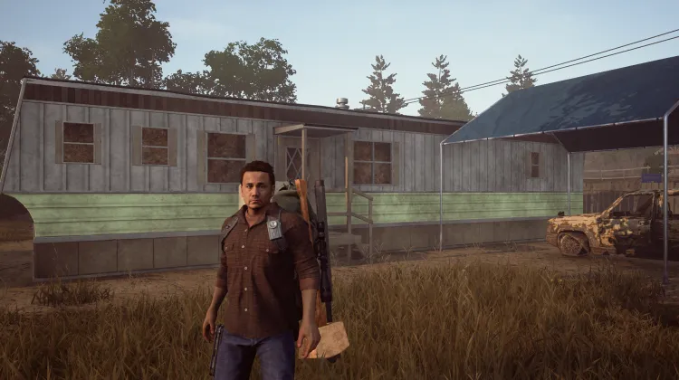 White and Yellow Trailer