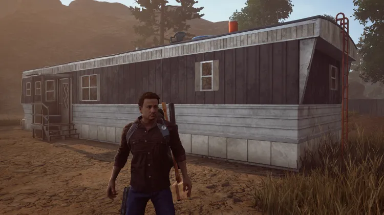 Brown and White Trailer