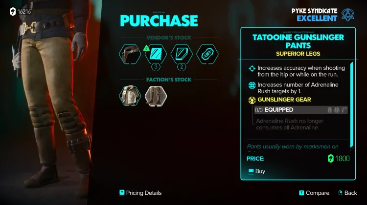 Tatooine Gunslinger Pants