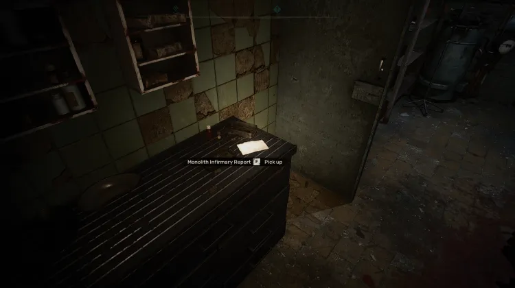 Rapport de l'Infirmerie du Monolithe