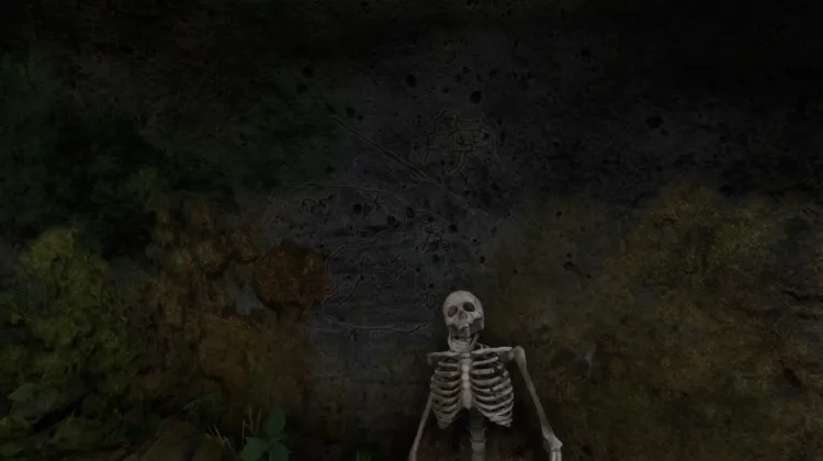 Carte sur le mur du tunnel