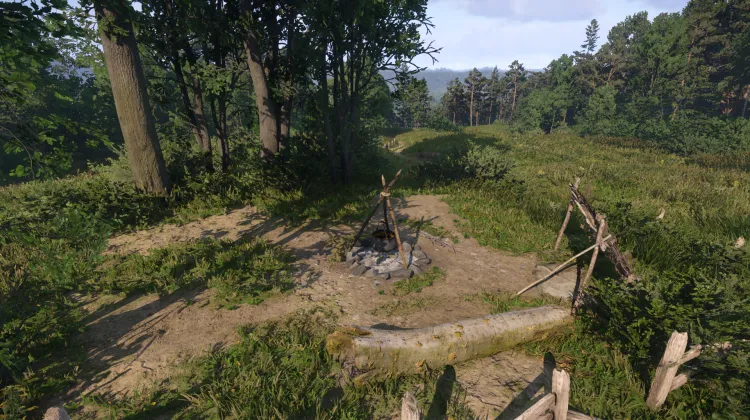 Campement près de la route