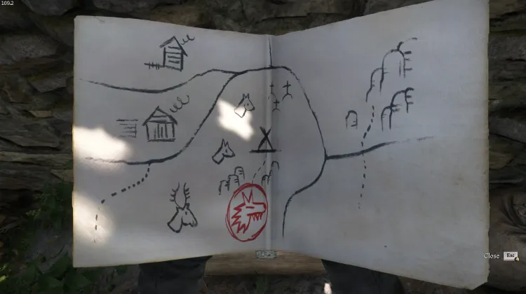 Carte du gibier près de Slatego