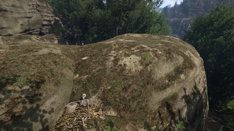 Squelette avec trésor