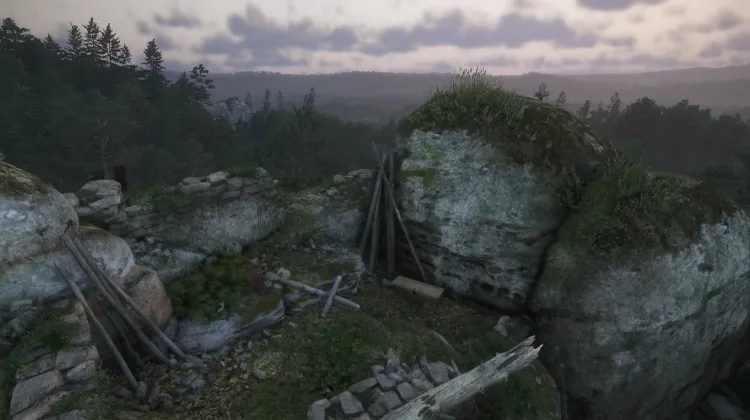 Ruine dans les rochers