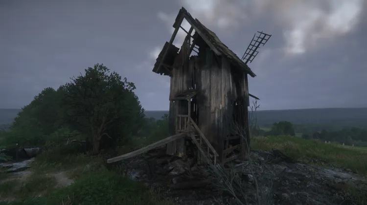 Niedergebrannte Mühle