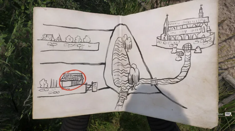 Carte du coffre près de Sedletz