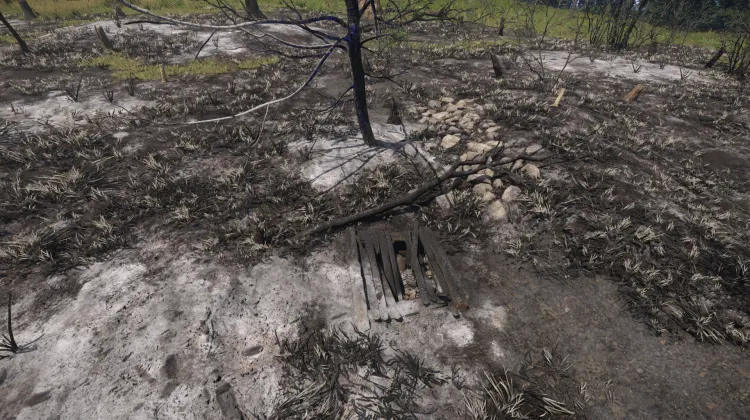 Niedergebranntes Versteck