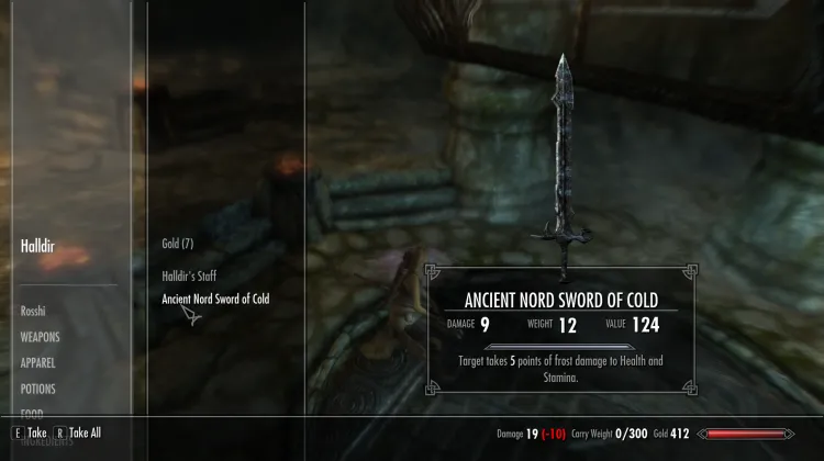 Ancient Nord Sword of Cold