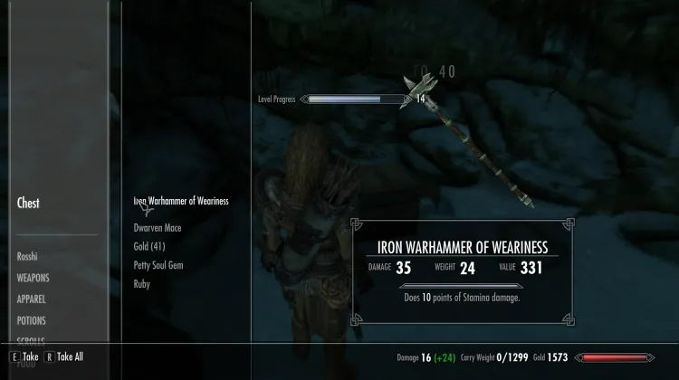 Iron warhammer of weariness