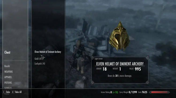 Casque Elfique d'Archérie Éminente