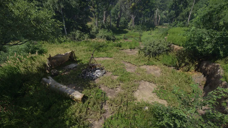 Campement près de la route