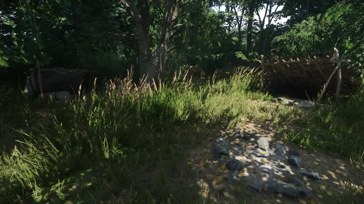 Campement près de la route