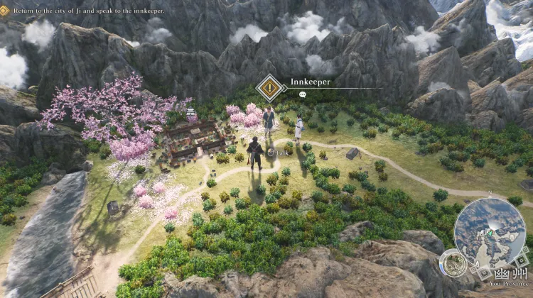 Wróć do miasta Ji i porozmawiaj z karczmarzem