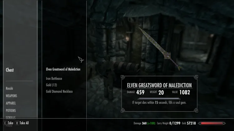 Elven Greatsword of Malediction
