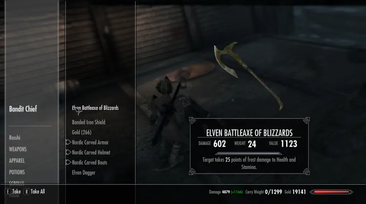 Elven battleaxe of blizzards