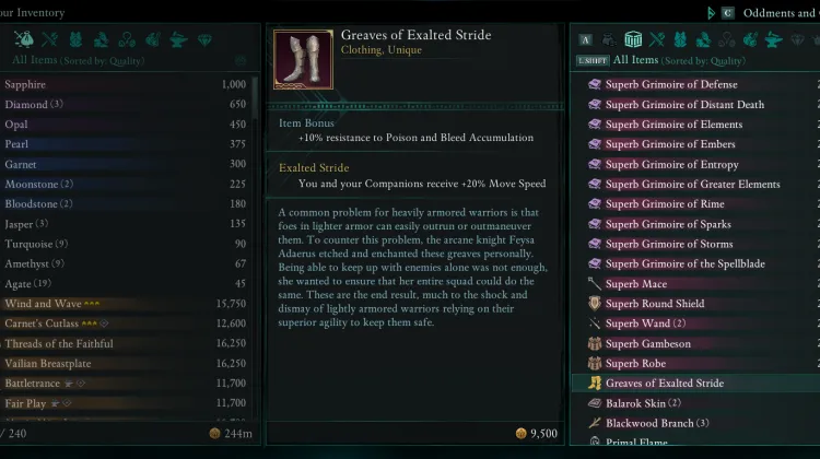 Greaves of Exalted Stride