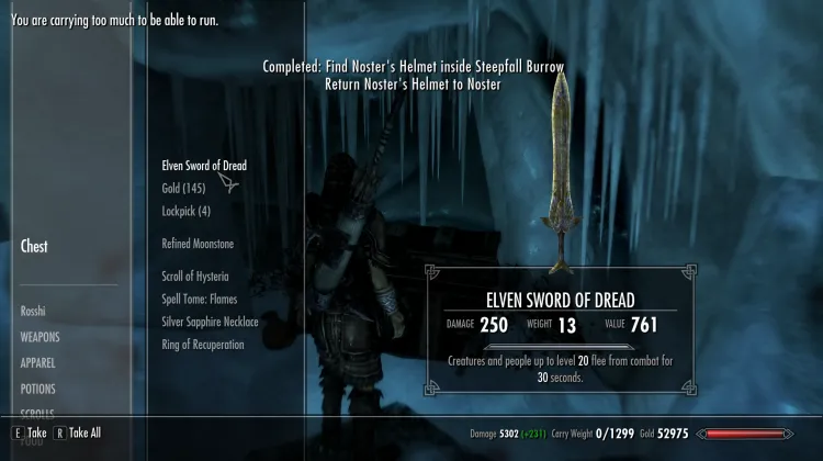 Elven sword of dread