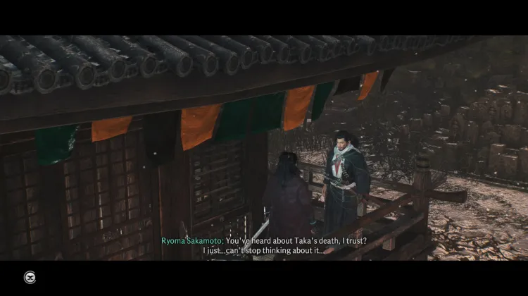 Talk to Ryoma and visit Taka's Grave