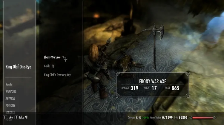 Ebony War Axe