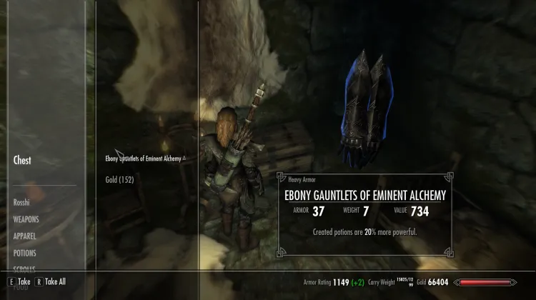 Ebony Gauntlets of eminent alchemy