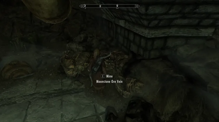 Filon de minerai de pierre de lune