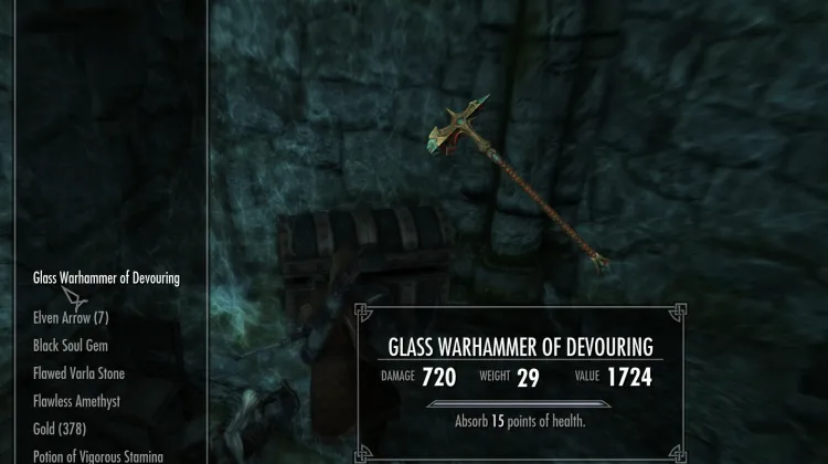 Glass warhammer of devouring