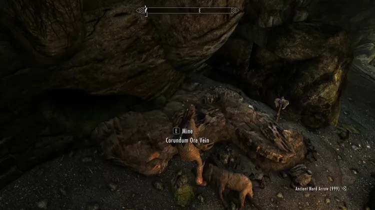 Filon de minerai de corindon