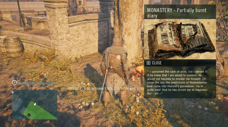 Partially burnt diary