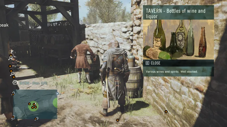 Bottles of wine and liquor