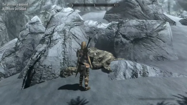 Filon de minerai de pierre de lune